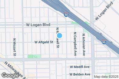 Map image of the property - 2505 N Rockwell St