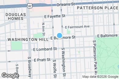 Map image of the property - 1923 E Baltimore St