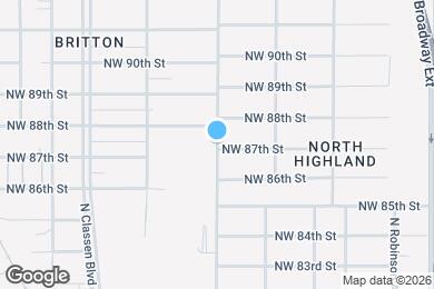Map image of the property - 8801 N Walker Ave