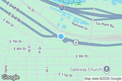 Map image of the property - 1006 E 2nd St