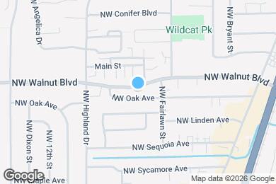 Map image of the property - 875 NW Oak Ave
