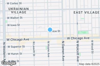 Map image of the property - 823 N Hoyne Ave