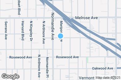 Map image of the property - 571 N Mariposa Ave