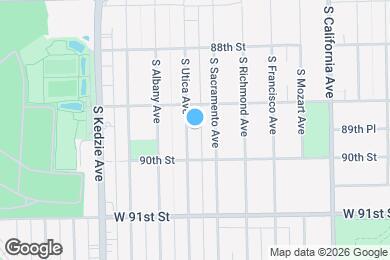 Map image of the property - 8925 S Utica Ave