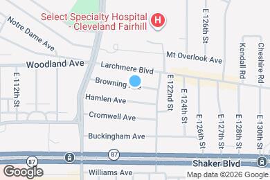Map image of the property - 11920 Browning Ave