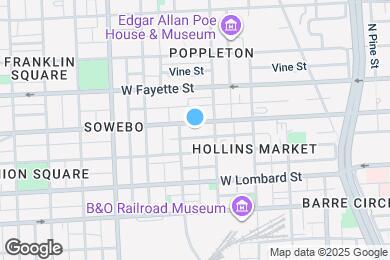 Map image of the property - 1023 W Baltimore St