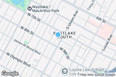 Map image of the property - Great Studio and One Bedroom Apartment Home for Rent Near Downtown LA!