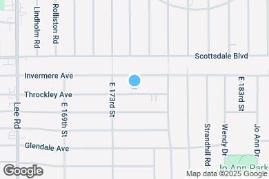 Map image of the property - 17411 Throckley Ave