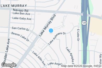 Map image of the property - 8661 Lake Murray Blvd