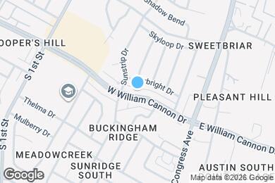 Map image of the property - 218 W William Cannon Dr