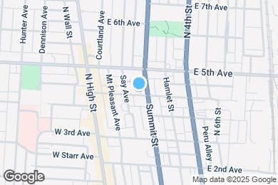 Map image of the property - 102 E 4th Ave
