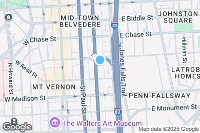 Map image of the property - 927 N Calvert St