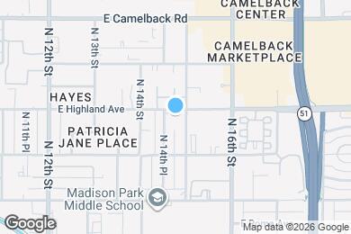 Map image of the property - 1449 E Highland Ave