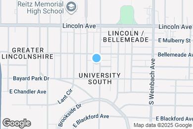 Map image of the property - 715 S Rotherwood Ave