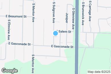 Map image of the property - 3634 S Sulgrove Ave