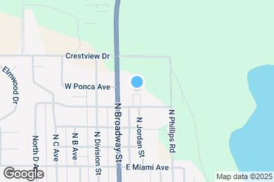 Map image of the property - 107 E Kaw Ave