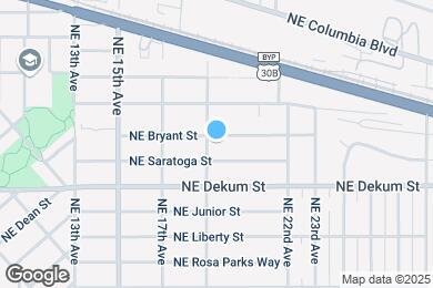 Map image of the property - 1814 NE Bryant St