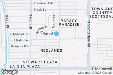 Map image of the property - 6940 E Palm Ln