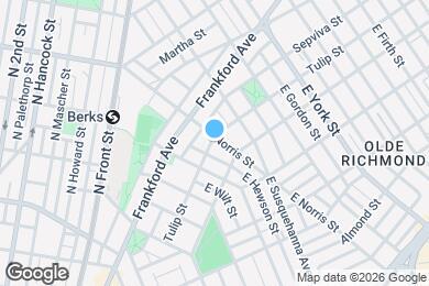 Map image of the property - 2302 E Norris St