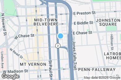 Map image of the property - 1023 N Calvert St