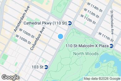 Map image of the property - Central Park West