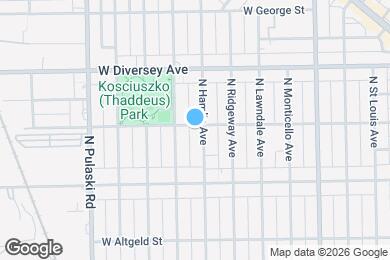 Map image of the property - 2656 N Hamlin Ave