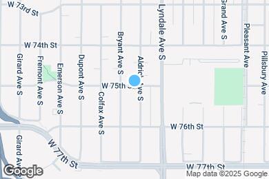 Map image of the property - 7500 Aldrich Ave S