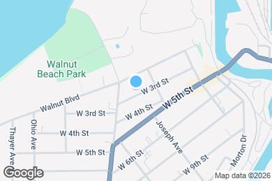 Map image of the property - 1335 W 3rd St