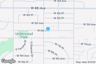 Map image of the property - 1707 W 6th Ave