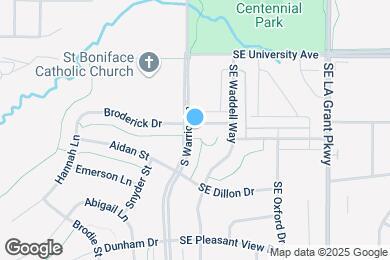 Map image of the property - 12 SE Booth Ave