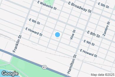 Map image of the property - 422 E Howard St