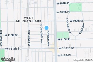 Map image of the property - 10944 S Artesian Ave