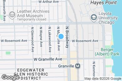 Map image of the property - 1222 W Rosemont Ave