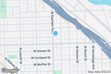 Map image of the property - 2025 N Damen Ave
