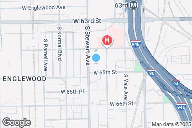 Map image of the property - 6433 S Stewart Ave