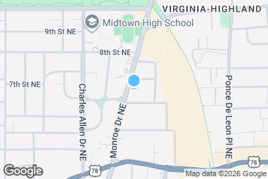 Map image of the property - 843 Monroe Dr NE