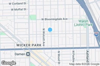 Map image of the property - 1834 W Wabansia Ave
