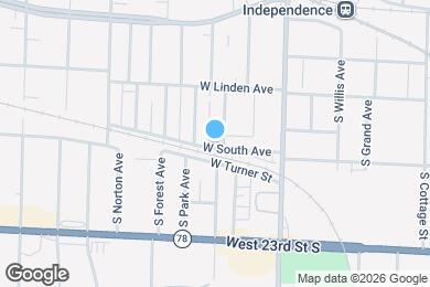 Map image of the property - 822 S Woodland Ave