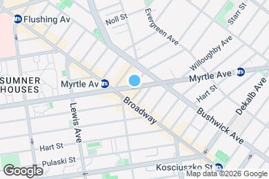 Map image of the property - Spacious 1.5 BED in Bushwick/East Williamsburg