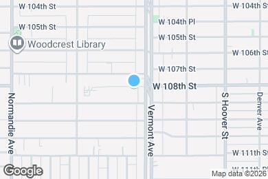 Map image of the property - 1016 W 108th St