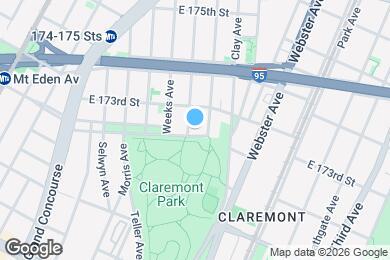 Map image of the property - 305 E Mt Eden Ave