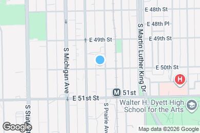 Map image of the property - 4956 S Prairie Ave