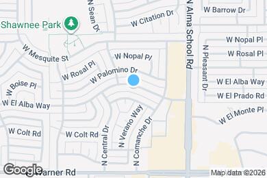 Map image of the property - 1205 W El Alba Way