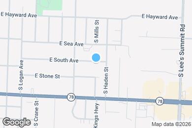 Map image of the property - 1217 E South Ave