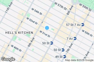 Map image of the property - 346 W 52nd St