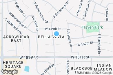 Map image of the property - 15917 W 149th Terrace