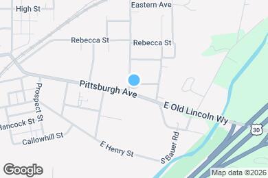 Map image of the property - 1108 Pittsburgh Ave