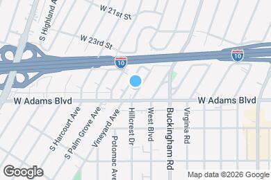 Map image of the property - 2533 1/2 Hillcrest Dr