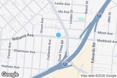 Map image of the property - 2549 Williams Ave