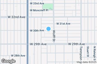 Map image of the property - 4840 W 30th Ave